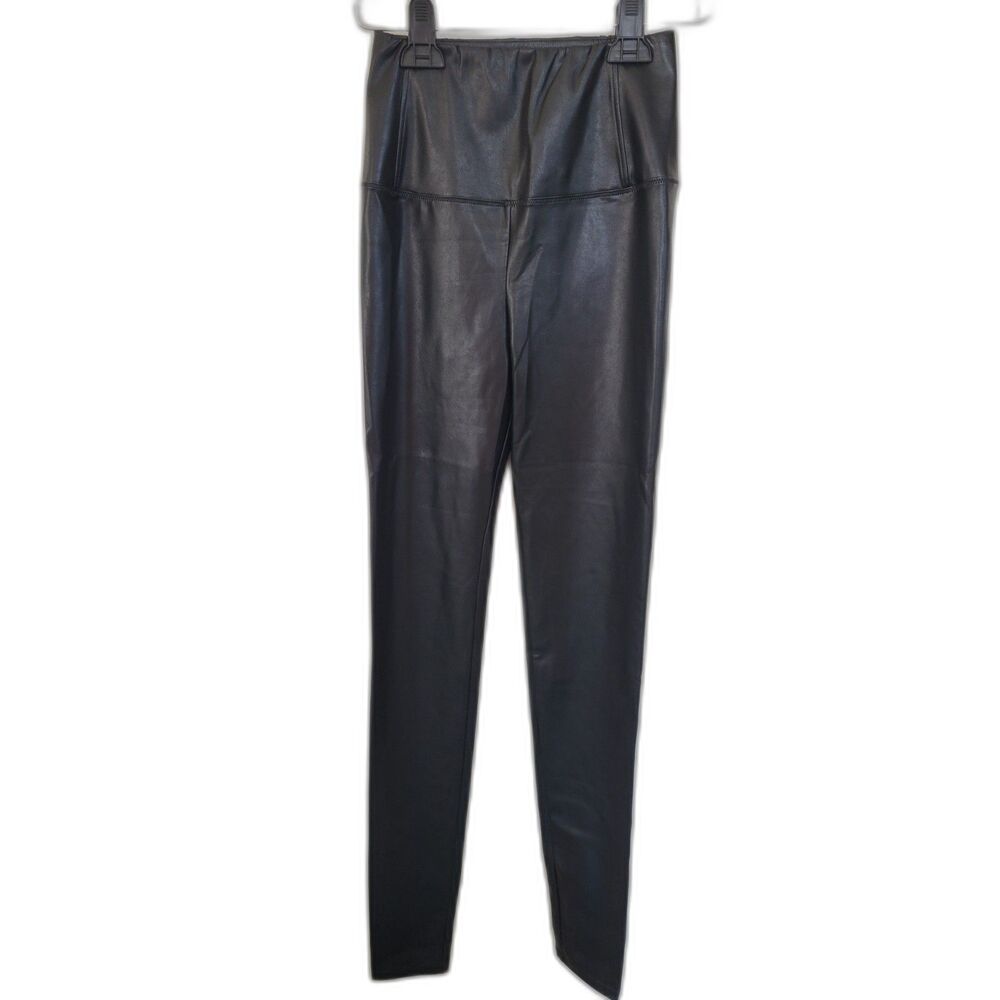 Wilfred Vegan Leather Daria Leggings High Rise Black